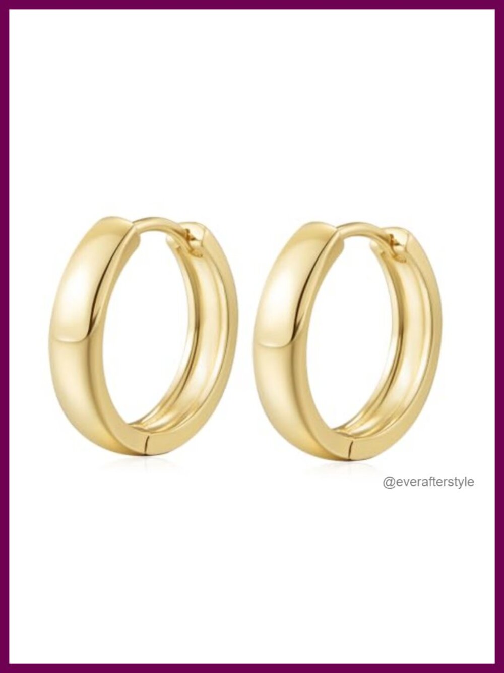 14k Gold Plated Hypoallergenic Women's Hoop Earrings - Dainty Minimalist Small